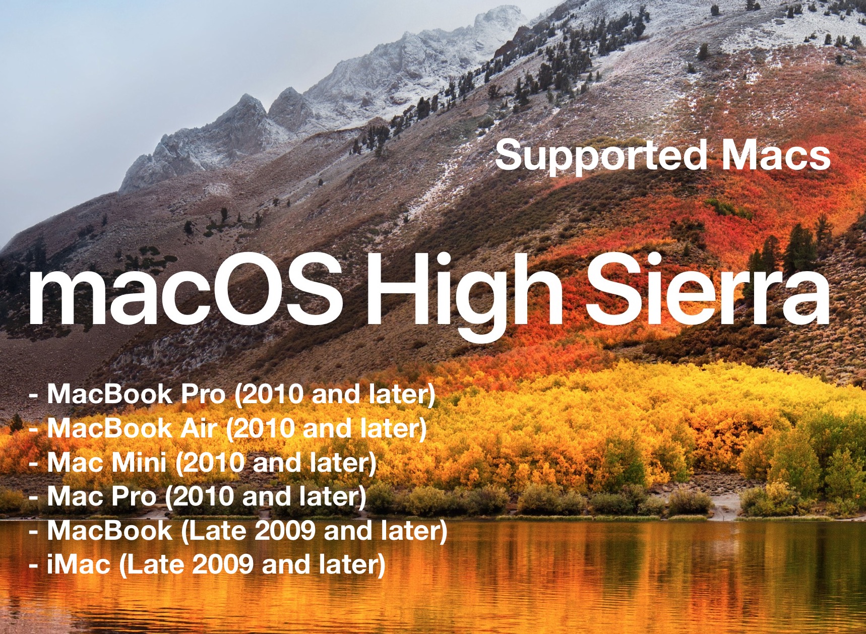 mac os high sierra for macbook air 2011