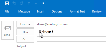 group email problem in outlook 365 for mac 2017